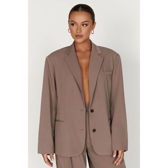 Meshki Jackets & Blazers - Simone Oversized Blazer in Coco